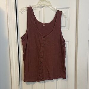 Old Navy Mauve Button-Front Tank Top